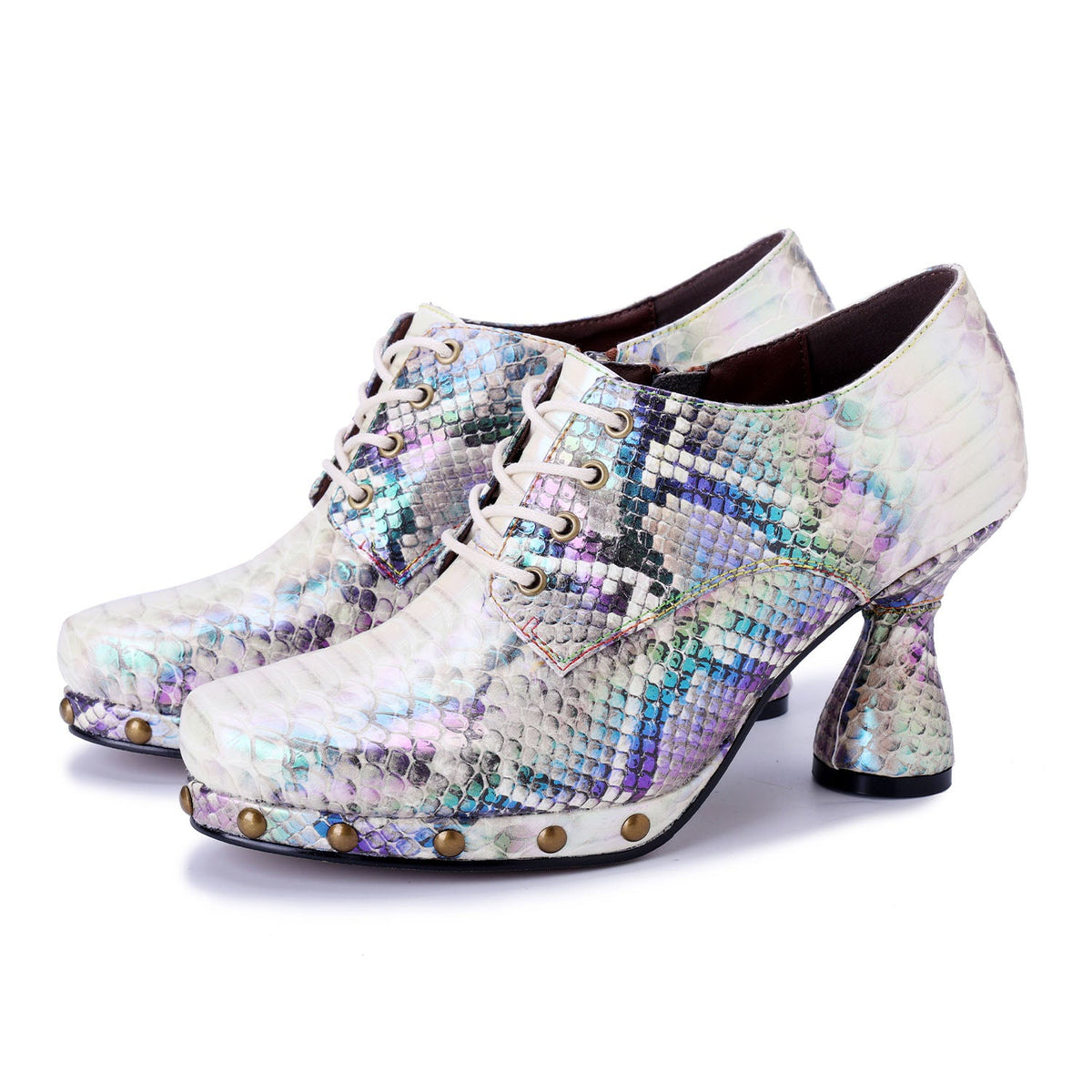 Iridescent Bloom Oxford Pumps