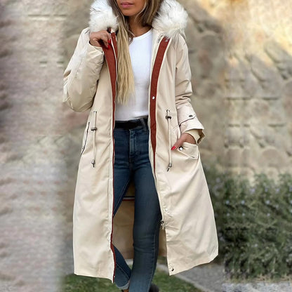 Fionna – Women's Winter Jacket with Hood and Soft Fur Collar