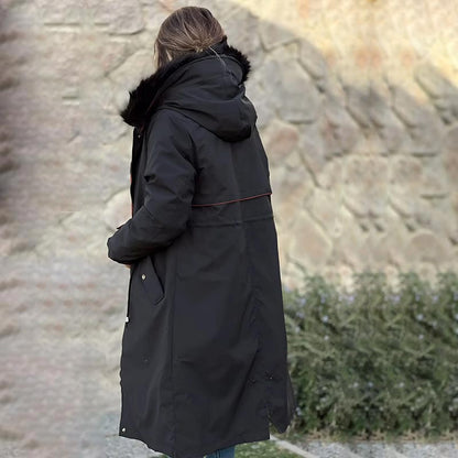 Fionna – Women's Winter Jacket with Hood and Soft Fur Collar