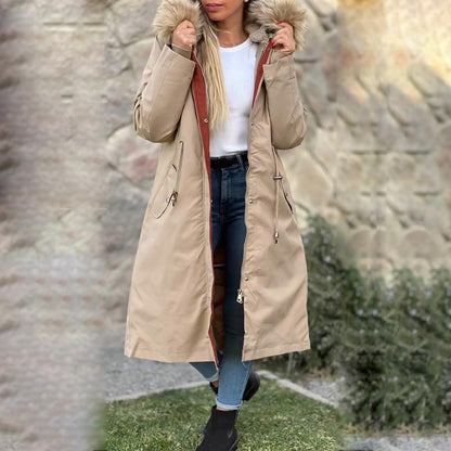 Fionna – Women's Winter Jacket with Hood and Soft Fur Collar