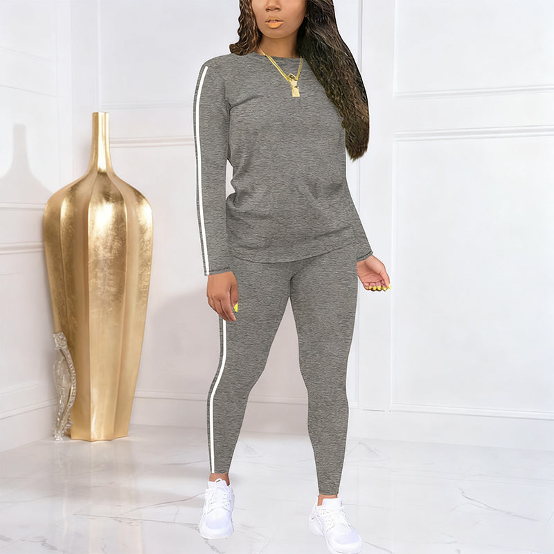 Maren two-piece striped tracksuit set for women