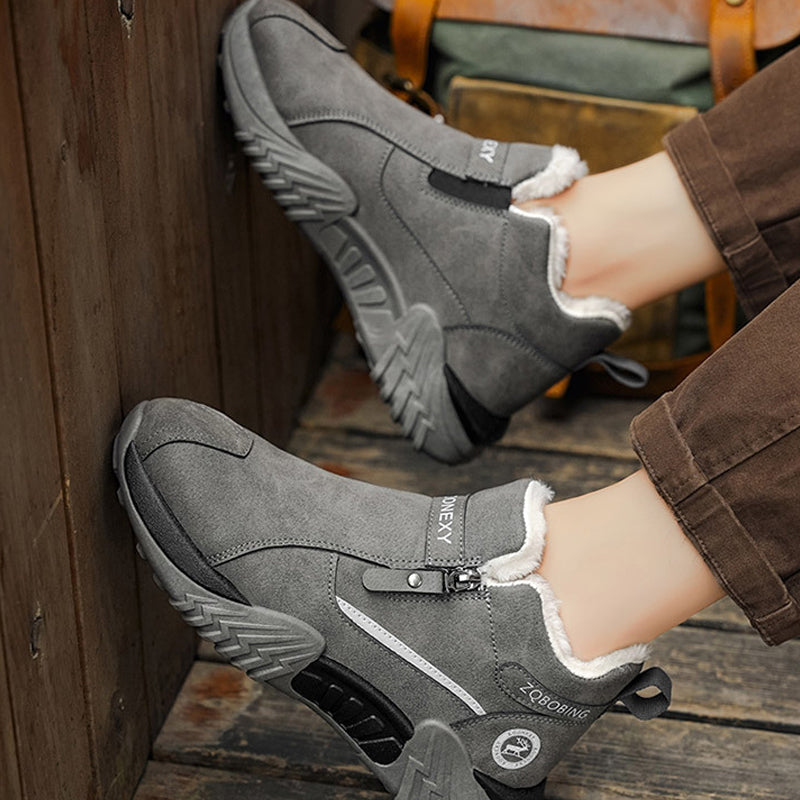 Leif men's fleece-lined leather winter boots - view 12