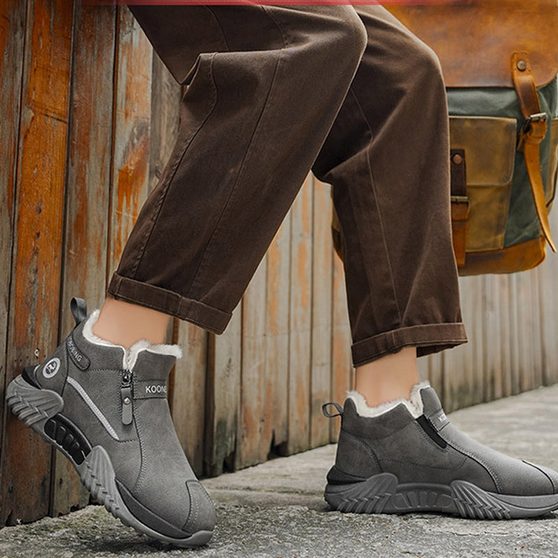 Leif men's fleece-lined leather winter boots - view 11