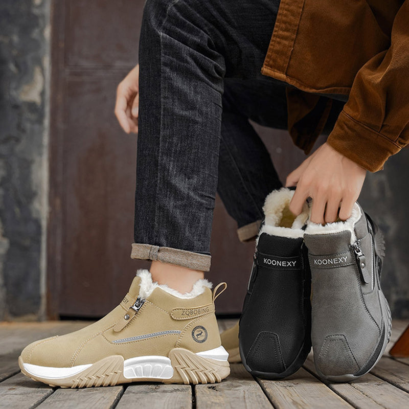 Leif men's fleece-lined leather winter boots - view 13