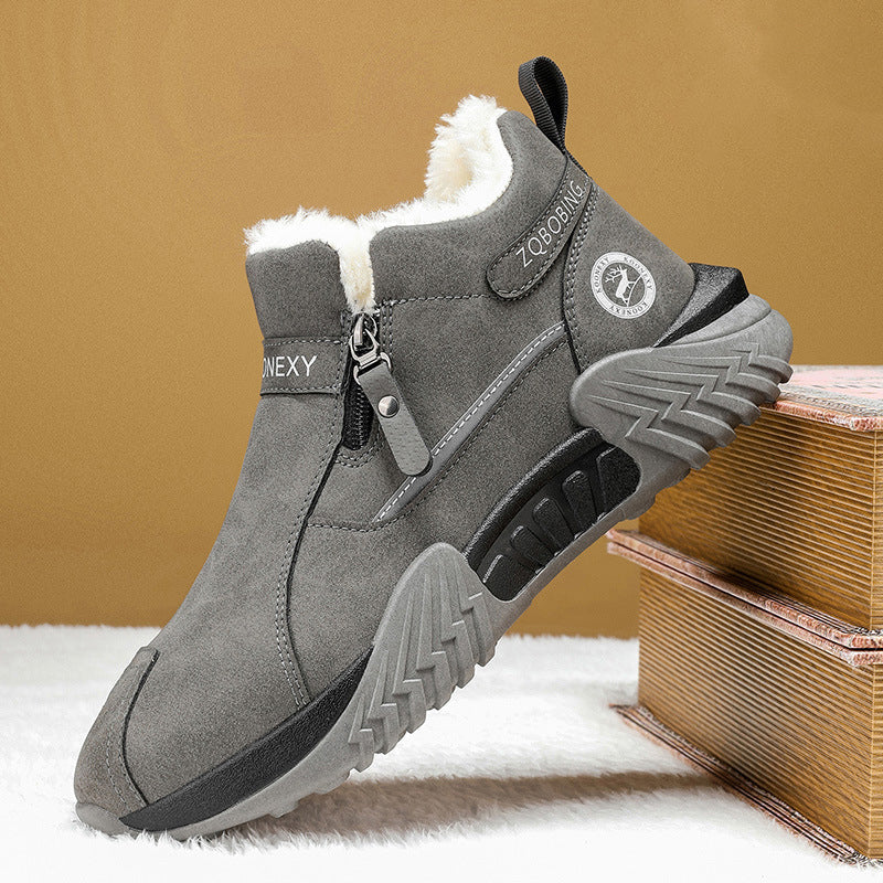 Leif men's fleece-lined leather winter boots - view 17