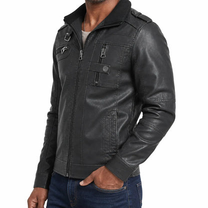 Marcus™ | Men's Leather Moto Jacket