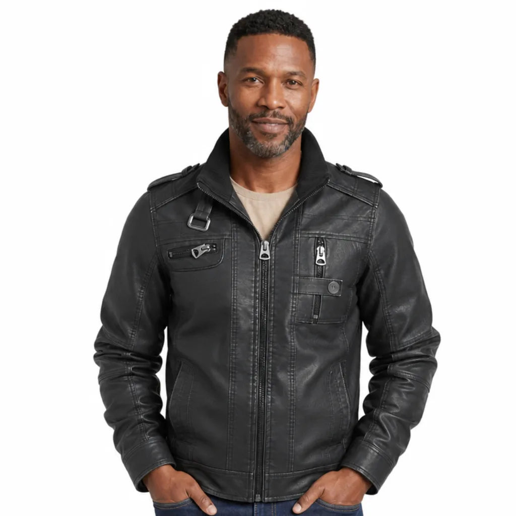 Marcus™ | Men's Leather Moto Jacket