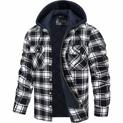 Dominic™ | Checked Hooded Jacket