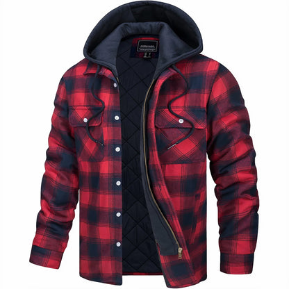 Dominic™ | Checked Hooded Jacket