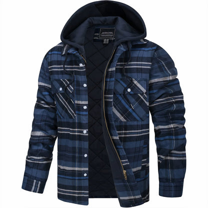Dominic™ | Checked Hooded Jacket