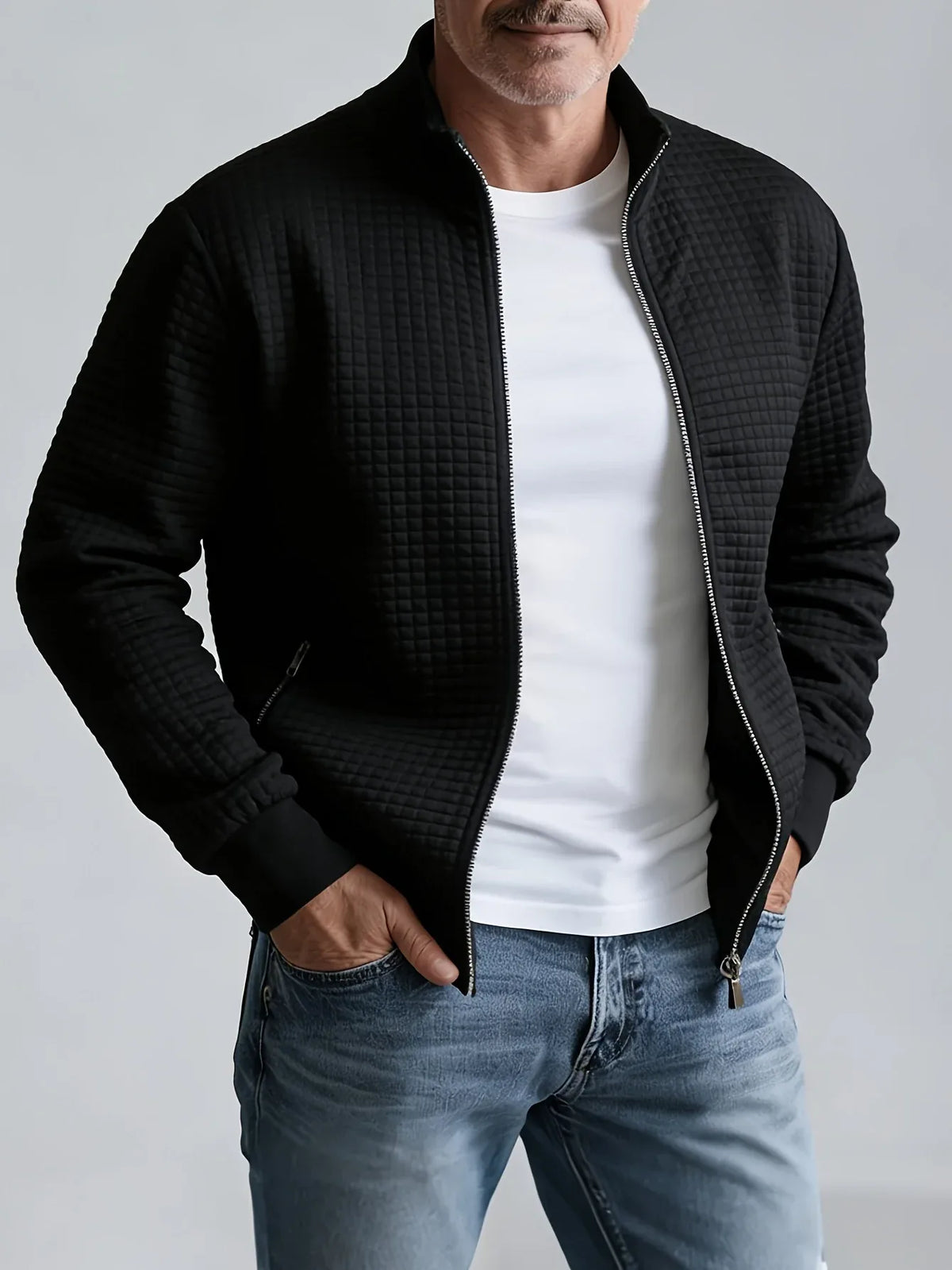 William™ | Men's Quilted Stand Collar Jacket