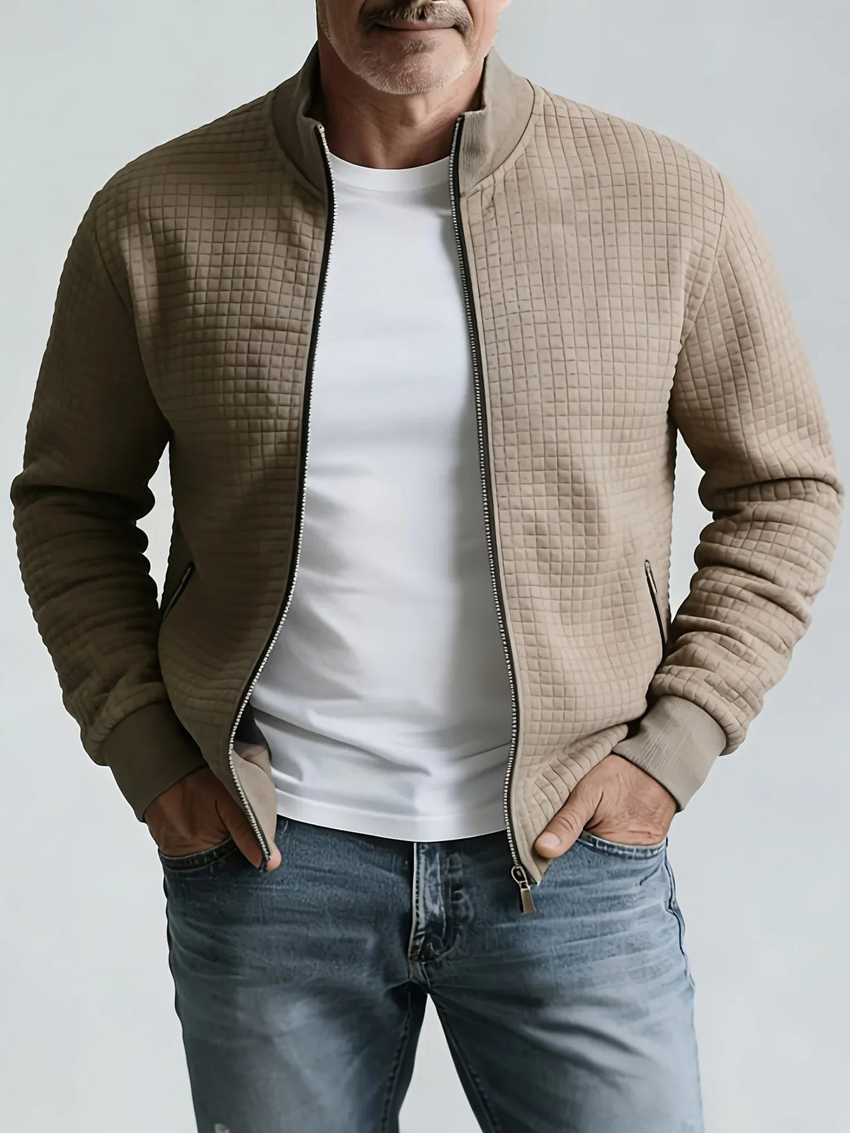 William™ | Men's Quilted Stand Collar Jacket