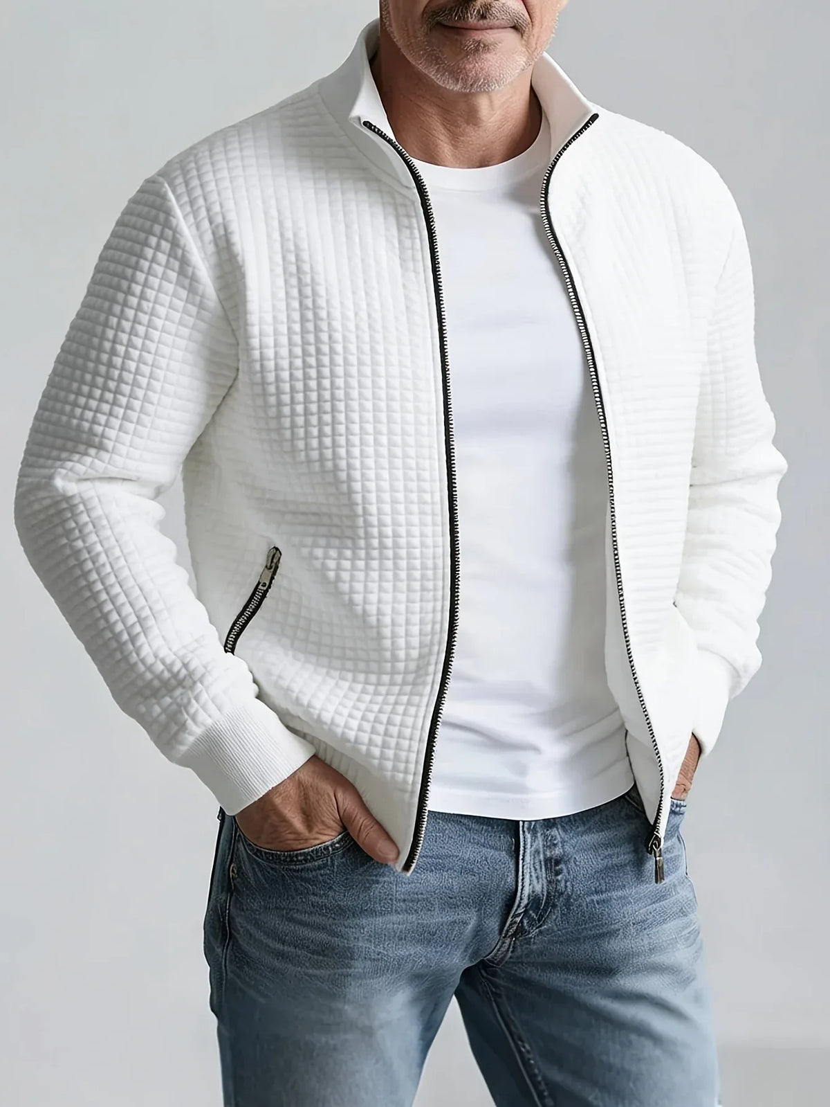 William™ | Men's Quilted Stand Collar Jacket