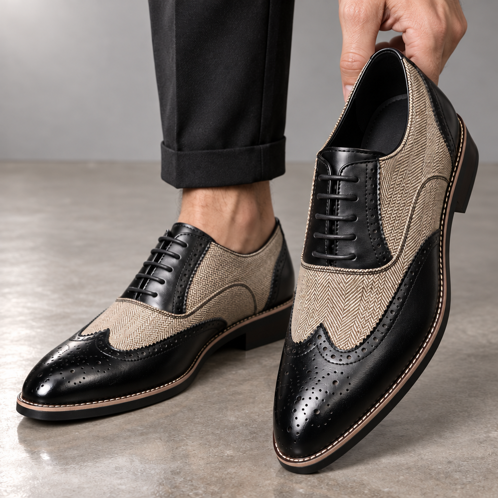 Darnello Herringbone Oxfords